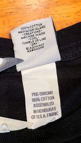Vtg Hawaiian Island Creations HIC T-Shirt Hawaii Surf Beach Tee Mens XL Black - Picture 9 of 9