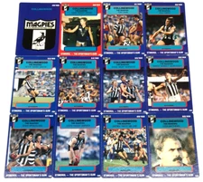 1990 STIMOROL AFL TRADING CARD COMPLETE TEAM SET- COLLINGWOOD (12) - EXCELLENT*