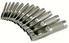 12 pcs Hollow Punch Set Cuts Holes in Leather Plastic Rubber Gasket Vinyl Paper