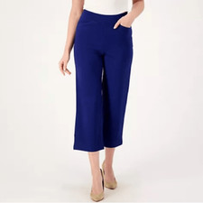 Belle by Kim Gravel Tall Ponte Wide Leg Cropped Pant sz 2 NEW  D435
