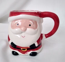 Santa Clause Christmas Coffee Mug 16 oz Ceramic Holiday Time Cup Head Face Tea..