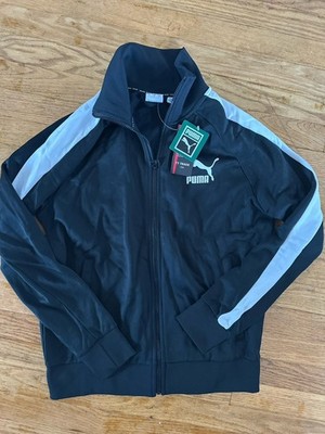 NWT Puma Men s Jacket Zip Up Black White Track Size Small