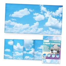 Fluorescent Light Covers for Ceiling Lights - Magnetic Cloud 4 Calming Clouds