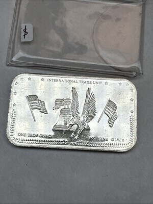 International Trade Unit, one troy ounce Vintage 0.999 Fine Silver