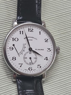 Eberhard & Co 8 Jours Grande Taille Model 21027 Mechanical Luxury Watch 3ATM