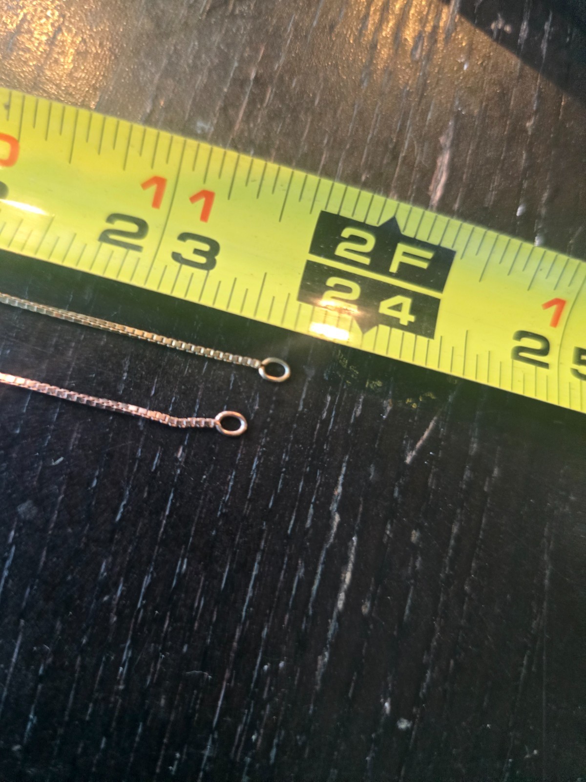 2 24" Adjustable solid sterling silver rose gold … - image 2