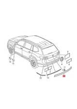 Tapicería trasera genuina VW Atlas Teramont CA1 CA2 3CN853583EFOD