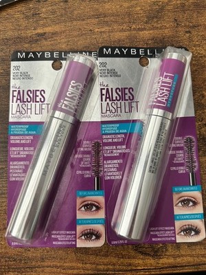 2 Pack Maybelline The Falsies Lash Lift Mascara, 202 Very Black, 0.29 fl oz