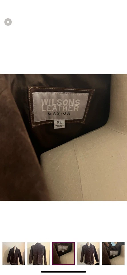 Chaqueta vintage de gamuza con flecos Foto 3 de 4