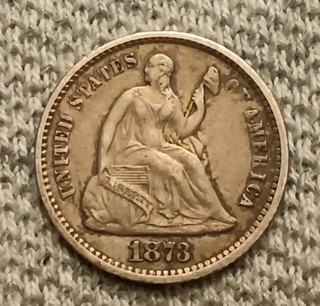 Nice 1873 Seated Liberty Half Dime