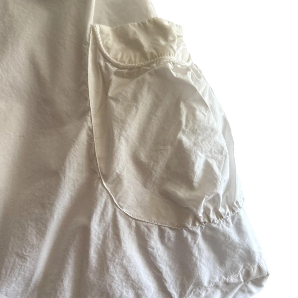 油性棉刺绣喇叭迷你裙女式 40 抽绳白色 — 第 3/4 张图片