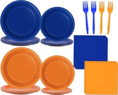 Disposable Paper Dinnerware Set for Birthday Party Tableware Supplies for Guests