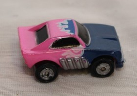 Micro Machines Race Cars #7 Gray White Stripes Pink Lewis Galoob