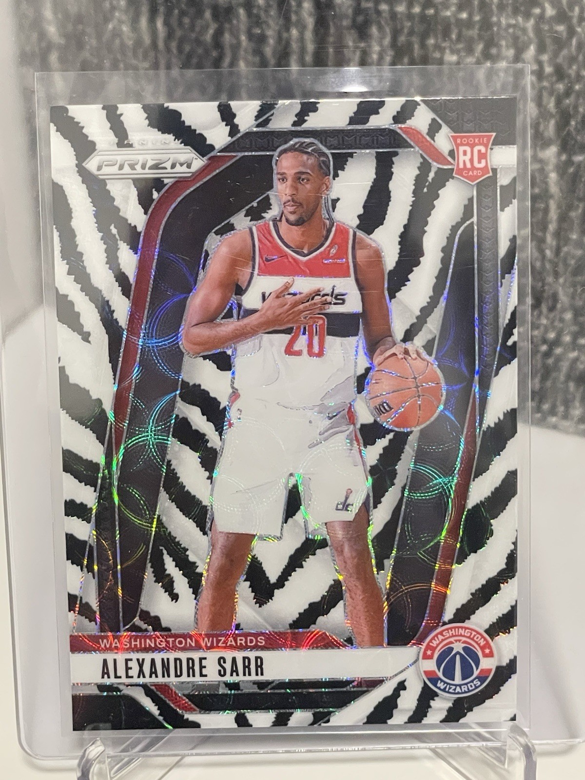 2024-25 Panini Prizm Alexandre Sarr #264 White Tiger Stripes Prizm (RC)