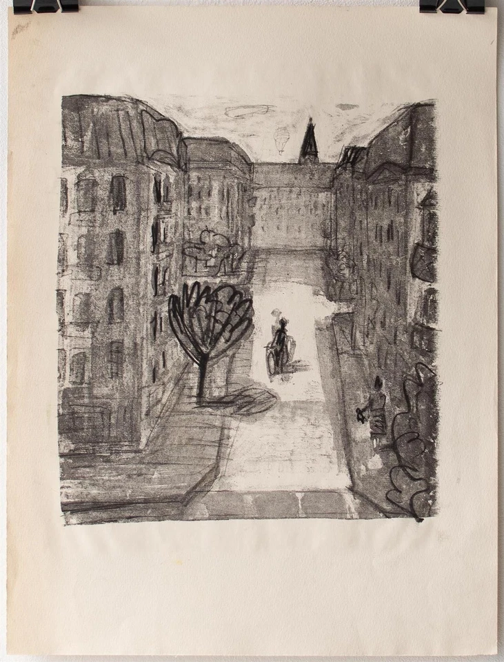 Andreas Brexendorff Berlin Ansicht Ostdeutsche Kunst Zeichnung Lithografie 1980e - Bild 2 von 2