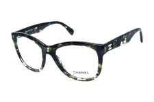 Chanel 3360 c.1605 Butterfly Marble Green Gray size 53/18/140 Italy Eyeglasses