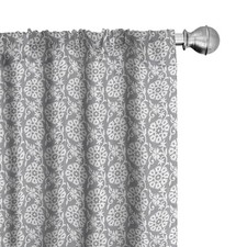Grey and White Curtains, Rich Royal 28"W x 95"L Pack of 2 White Grey