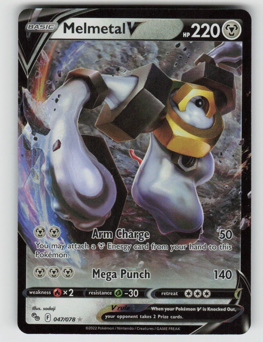 Melmetal V 047/078 Holo V Rare Pokemon GO Pokemon Holo Near Mint