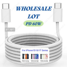 Type-C to USB C Fast Charger Cable 60W Cord for iPhone Air/17 Pro Max/16e/15 LOT