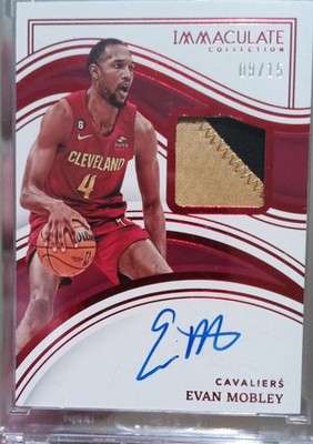 2022-23 Panini Immaculate Collection - Patch Autographs Evan Mobley #IPA-59 Red