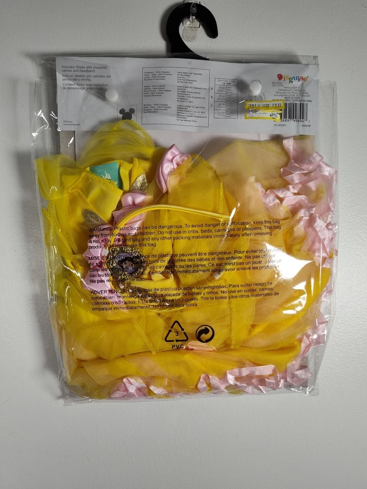 NWT Disney Baby Beauty & the Beast Belle Dress Halloween Costume - 12-18 Months - Image 3 of 4