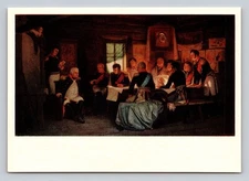 Military Council in Fili 1812 Painting by A.D. Kivshenko Russian Art Postcard