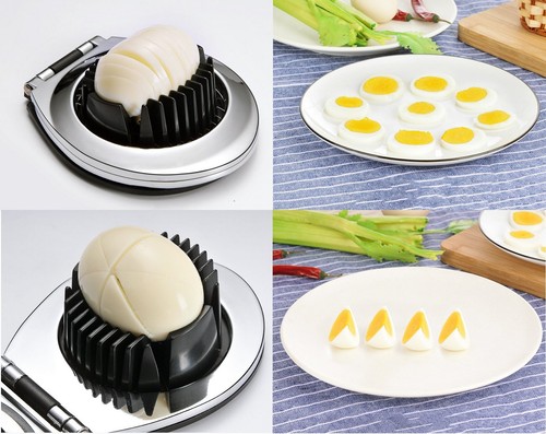 3-in-1 Egg Slicer Stainless Steel Hard Boiled Egg Cutter - Picture 5 of 5