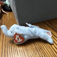 Ty Peanut Teenie Beanie Babies Blue Elephant Plush Toy