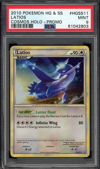 2010 Pokemon HeartGold & SoulSilver HG SS Latios Cosmos Holo Promo #HGSS11 PSA 9