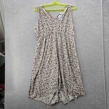 Old Navy Women Dress XXL Beige Floral Maxi Maternity Cottagecore Sleeveless