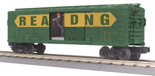 VAGÓN DE CARGA DE LECTURA MTH 30-79051 con carril Signalman operativo OGA 3RAIL #111110 | Zustand: New
