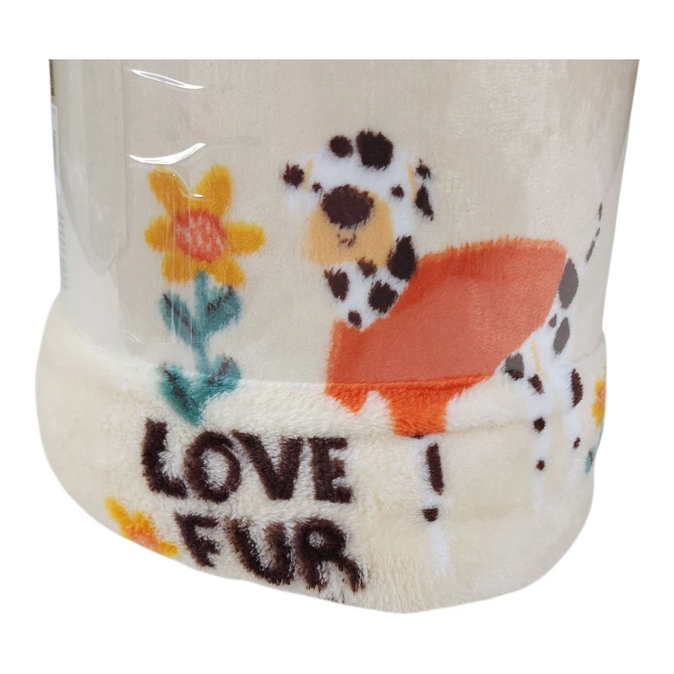The Big One Oversized Plush Throw Blanket 5 Ft x 6 Ft Polyester Love Fur All - Image 3 of 4