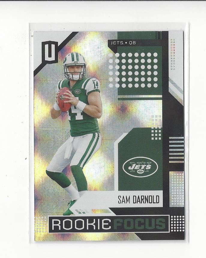 2018 Panini Unparalleled Rookie Focus #5 Sam Darnold RC Jets Panthers Seahawks