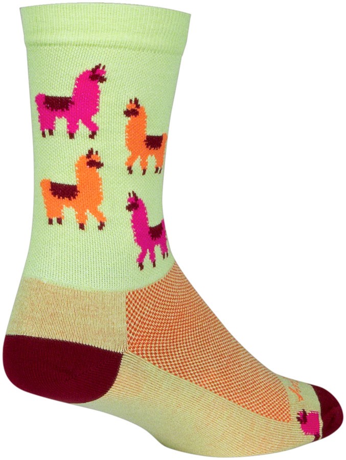 Носки SockGuy Mo Llamas Crew - 6 ЗеленыйРозовыйОранжевый Большие размеры 2890₽