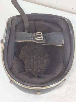 VTG 1970s ARTHUR FULMER AF40 SMALL MOTORCYLCE HELMET BLACK GOLD