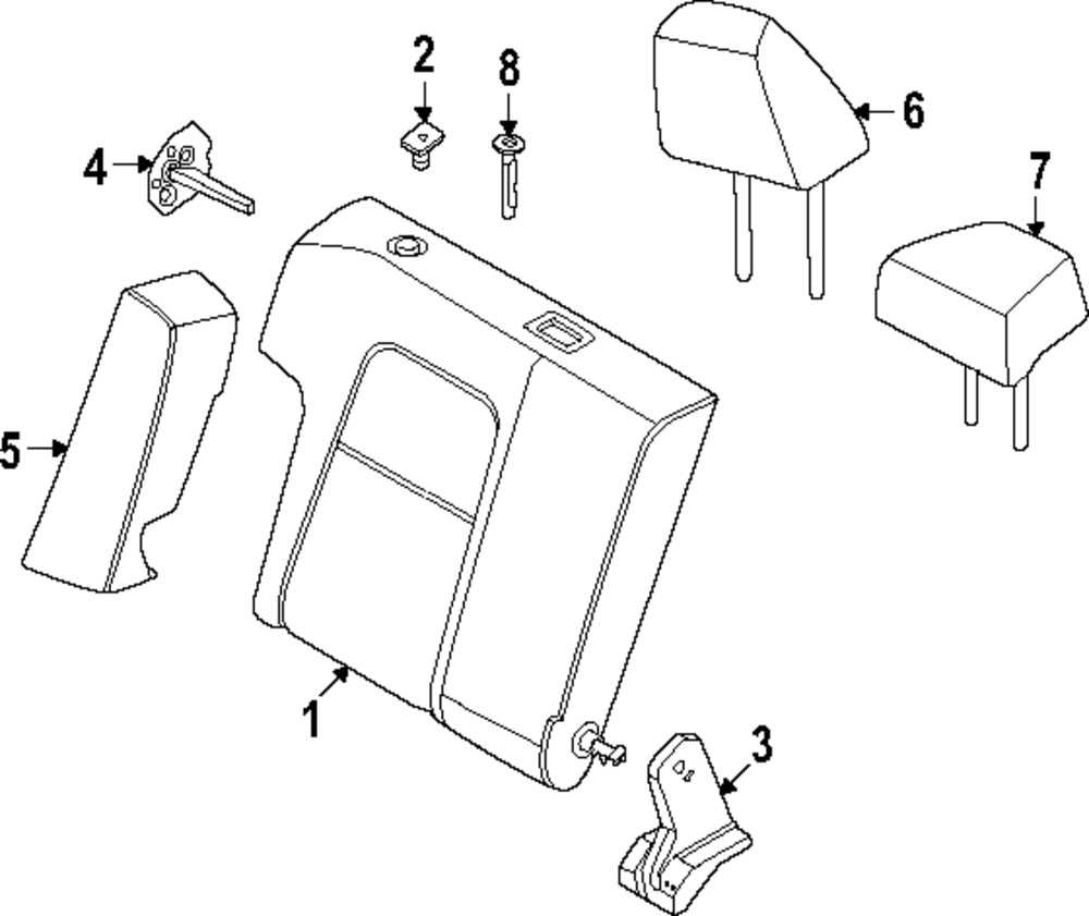 Genuine Nissan Headrest Center 86460-7LG0A