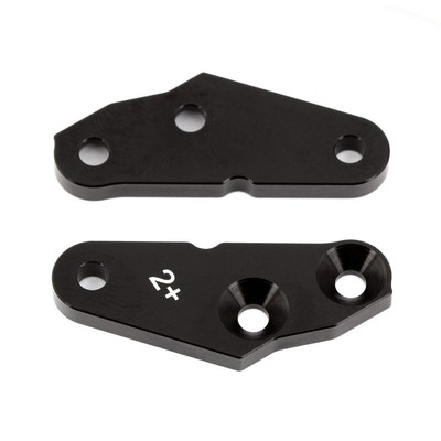 Team Associated FT RC8B3 Steering Block Arms, +2 deg., aluminum / AE81063