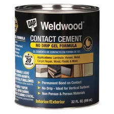 Dap Contact Cement, Weldwood Gel Series, Tan, 1 qt, Can 25312 Dap 25312 1 qt