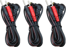 TENS Unit Electrodes Lead Wires: 3 Pieces 2Mm Pin Unit...