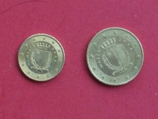 lot de 2 pieces d euro 10 ct et 50 ct malt 2008 et 2016 neuves