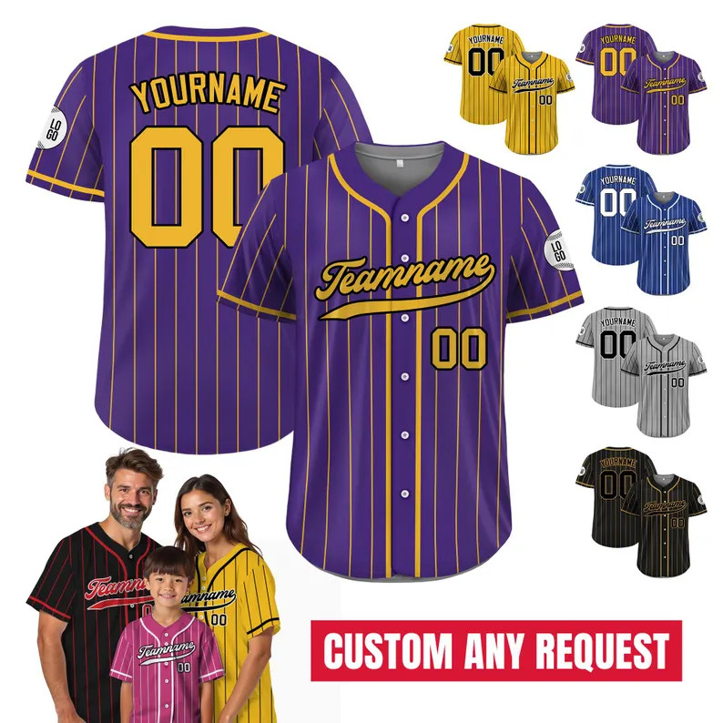Custom Baseball Jersey Personalized Team Name Number Fan Gift Sports Apparel