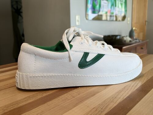 Tretorn Nylite Plus Canvas Womens Sneakers White Kelly Green Size 6.5 - Picture 9 of 14
