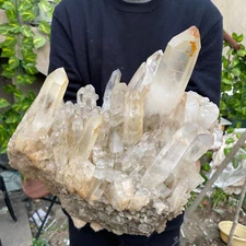 26.6lb Natural Clear White Quartz Crystal Cluster Rough Healing Specimen