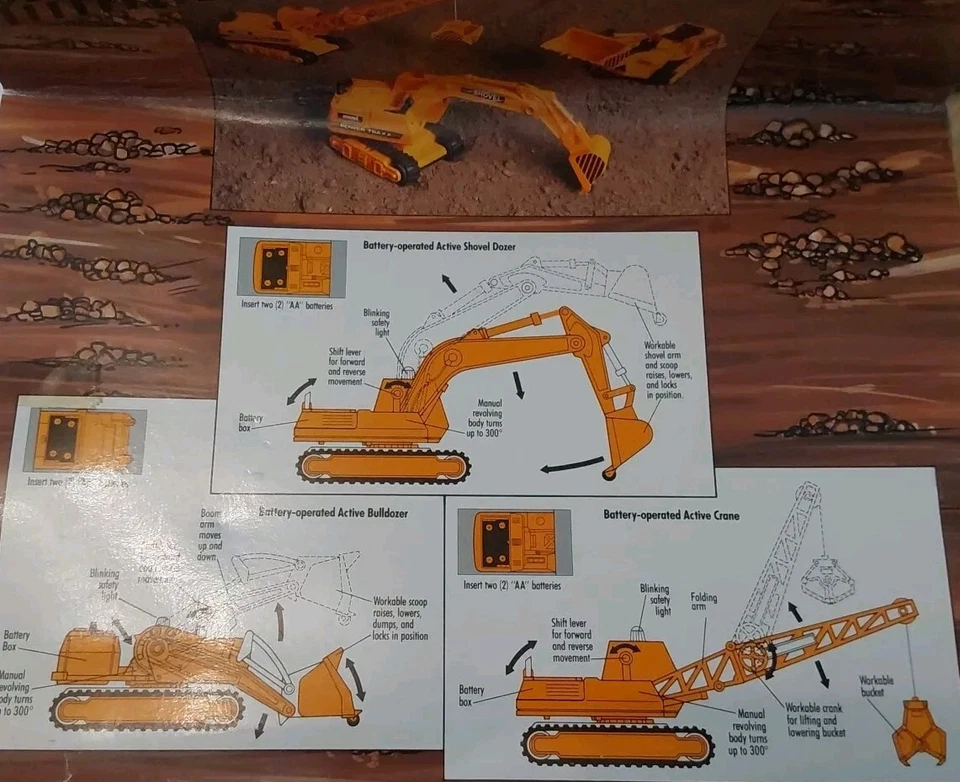 1988 Buddyl Battery Operated Power Traxx Dozer-Black & Yellow w/Real Sound NIB - Image 3 of 4