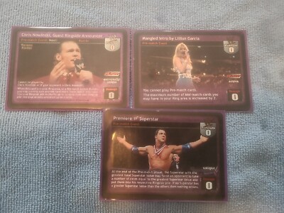 WWE RAW DEAL CCG Pre Match Unique Rare Set. 1 Foil/Holo.