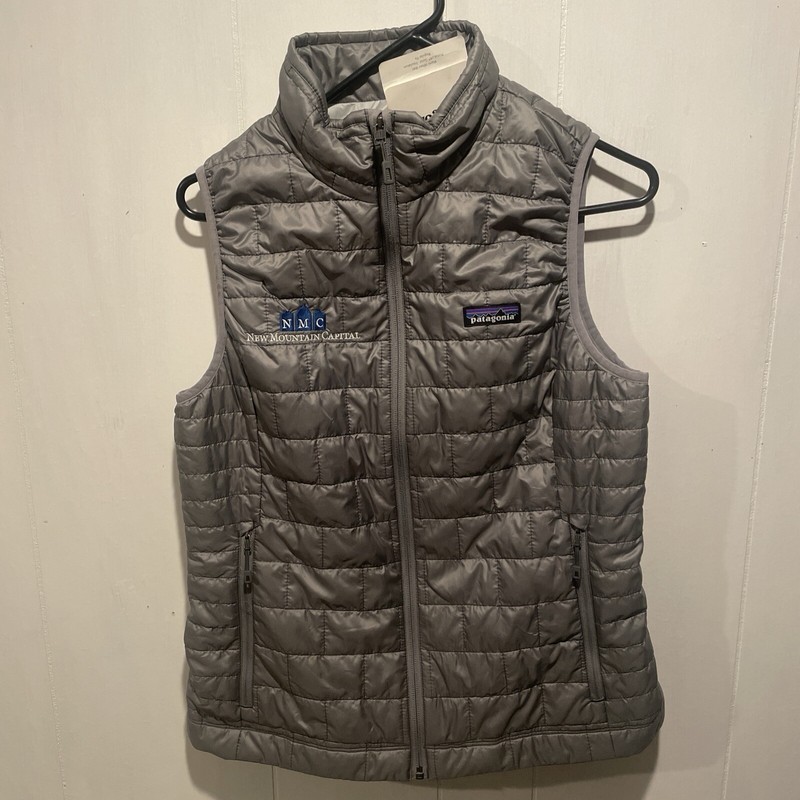 Patagonia Nano Puff Vest Womens Large Feather Gray Full Zip Puffer Outdoor