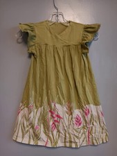 Tea Collection, Girls dress, size 8, 100 cotton knit, printed border