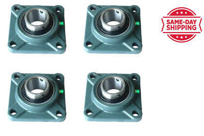 BGR 4 PCS UCF 207-20 Pillow Block Flange Bearing 1-14'' Bore 4 Bolt Solid Based
