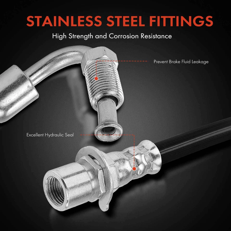 2x Manguera hidráulica de freno para International Harvester 3200 4200 4300 4400 MXT trasera Foto 4 de 4