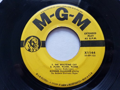 RICHARD ELLSASSER - The Waltzing Cat RARE 50's INSTRUMENTAL POP 7" EP MGM X1144 - Bild 1 von 2